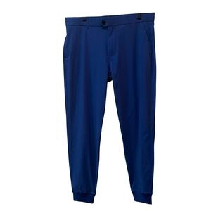 Greyson Montauk Jogger Mens 35 Blue Technical Stretch Golf Performance Pants